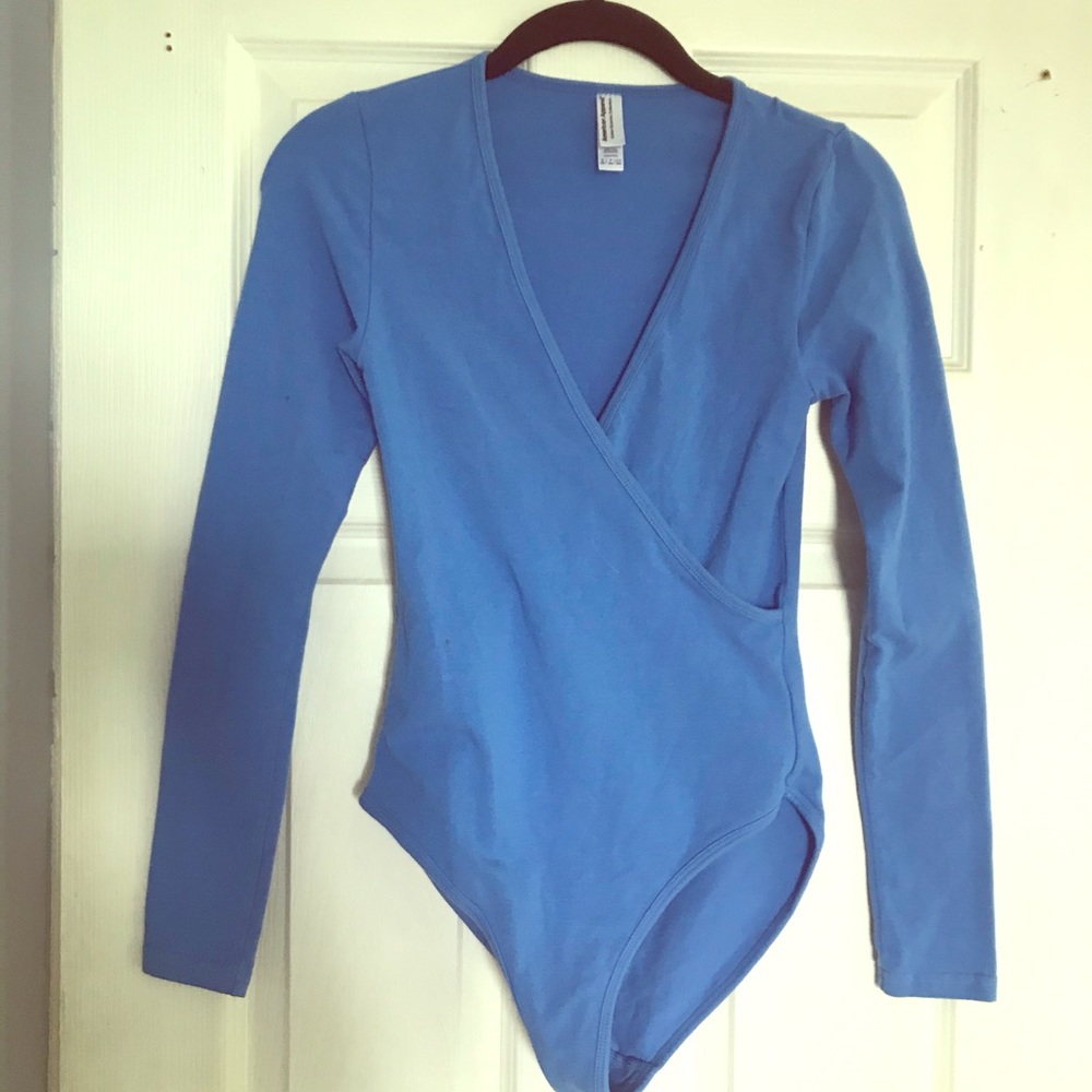 Deep-V wrap-front bodysuit